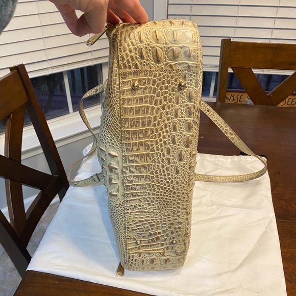 Brahmin Metallic Gold Embossed Satchel - Picture 6 of 10